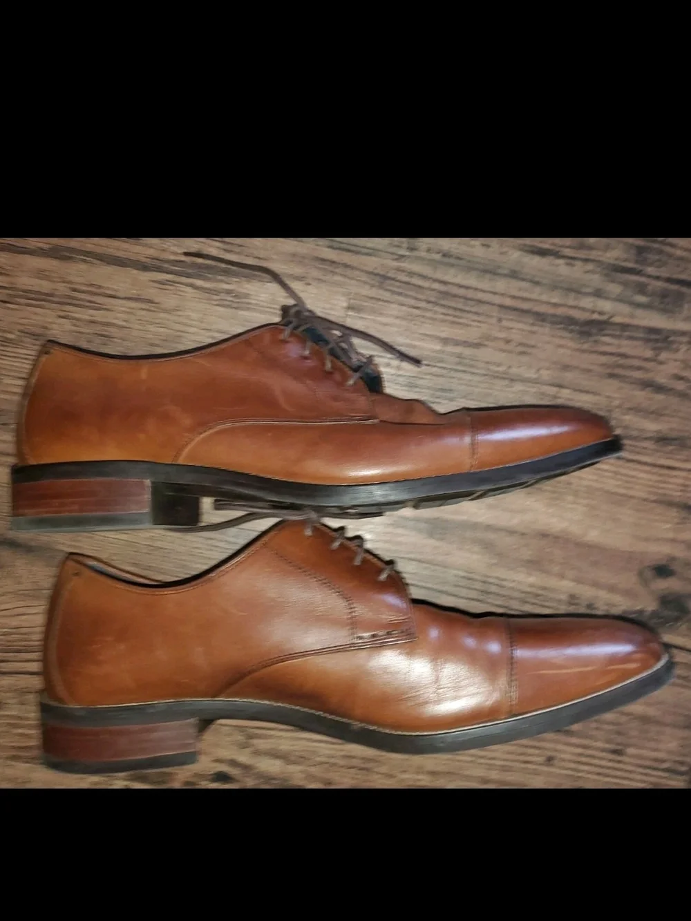 Cole Haan Lenox Hill Brown Leather Cap-Toe Dress Shoes